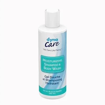 Dynarex 1386 - dynaCare Shampoo and Body Wash, 8-ounce Flip-Top Bottle - 1/Each, 48/Case