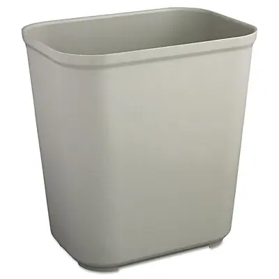 Essendant Co-United Stationers - RCP2543GRA Fire-Resistant Trash Can Rubbermaid® 28 Quart / 7 gal. Gray Fiberglass Rectangular