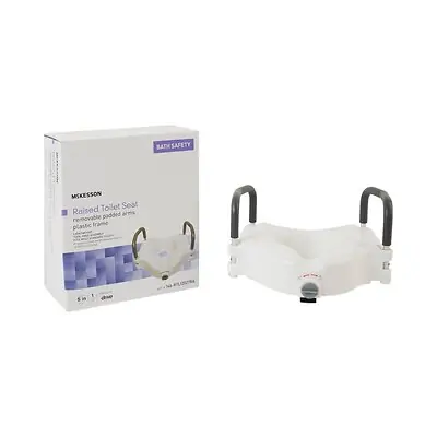 McKesson Brand - 146-RTL12027RA McKesson Raised Toilet Seat