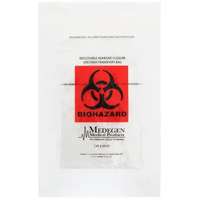 McKesson Brand - 03-3997 Medegen Specimen Transport Bag with Document Pouch