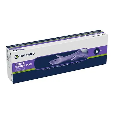 O&M Halyard Inc - 44992 Purple Nitrile Max™ Extended Cuff Length Exam Glove