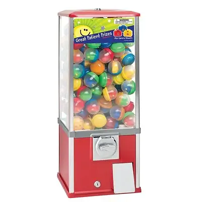 SmileMakers - VMA25 Toy Dispenser SmileMakers Red / Orange Metal Manual 180 Toy Capsules Countertop
