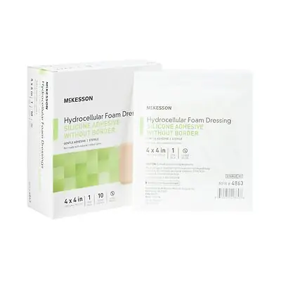 McKesson Brand - 4863 McKesson Silicone Gel Adhesive without Border Silicone Foam Dressing