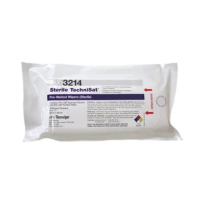 Texwipe - TX3214 TechniSat® Pre-Saturated Nonwoven Cleanroom Wipes