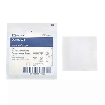 Cardinal - 441405 Nonwoven Sponge Dermacea™ 4 X 4 Inch 6-Ply Sterile 2 per Pack