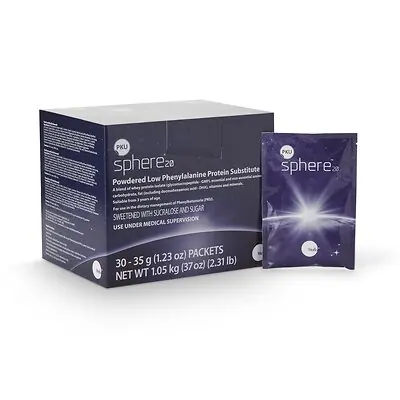 Vitaflo USA LLC - 812539021124 PKU sphere™ 20 Vanilla GMP-Based Formula for use in Dietary Management of PKU