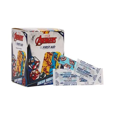 Dukal - 1087837 American® White Cross Stat Strip® Kid Design (Avengers) Adhesive Strips