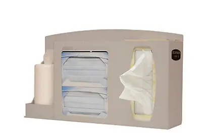 Bowman Manufacturing - RS001-0212 Hygiene Dispensing Station BOWMAN® Wall Mount Quartz Beige 4.45 X 10.50 X 17.90 Inch ABS Plastic
