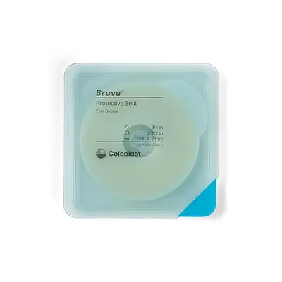 Coloplast - 12048 Ostomy Seal Brava® Thick 3/4 Inch (18mm) Stoma 2-1/2 Inch (64mm) - 4.2mm Thick For Use with Ostomy Pouch