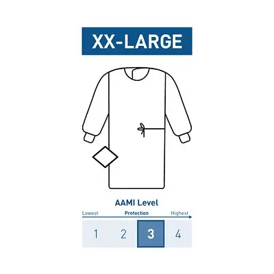McKesson Brand 183-I90-8040-S1 - McKesson Nonreinforced Surgical Gown with Towel, 2X-Large - 1/Pack, 26/Case