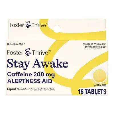 McKesson Brand - 70677112601 Foster & Thrive™ Stay Awake Caffeine 200 mg Tablets