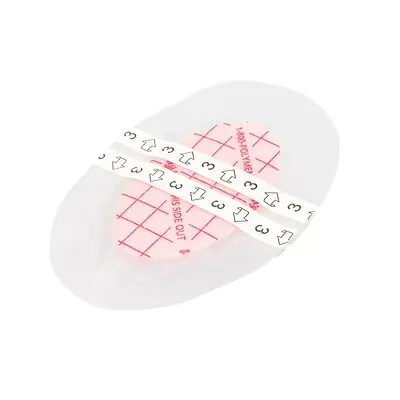 Ferris Manufacturing - 8053 PolyMem® Shapes® Adhesive with Border Foam Dressing, 3½ x 5 Inch Oval