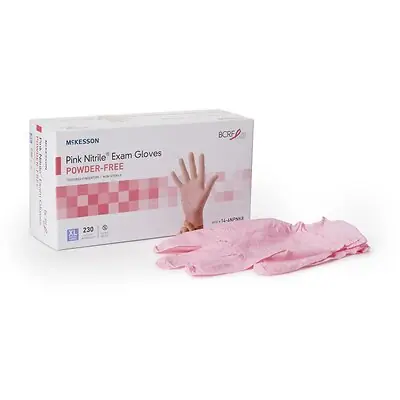 McKesson Brand - 14-6NPNK8 McKesson Pink Nitrile® Nitrile Exam Glove