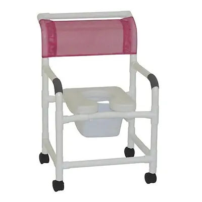 MJM International - 122-3TW-SF-10-QT-C Shower Chair 100 Series PVC Frame 375 lbs. Weight Capacity