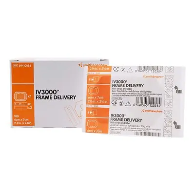 Smith & Nephew - 59410082 IV3000 Frame Delivery Moisture Responsive Catheter Dressing