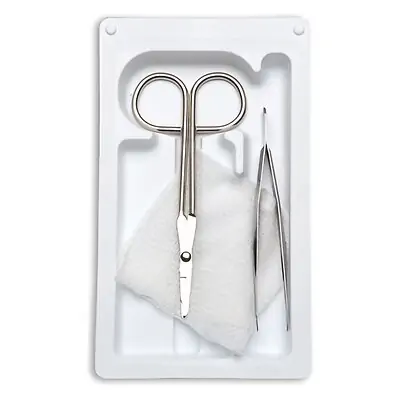 Sterling Medical Services - 101L Suture Removal Kit Scissor Style Handle Straight Jaw Type Sterile Single Use