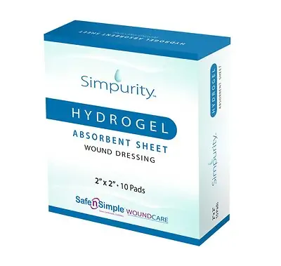 Safe N Simple - SNS58302 Hydrogel Wound Dressing HydroGel Sheet 2 X 2 Inch Sterile