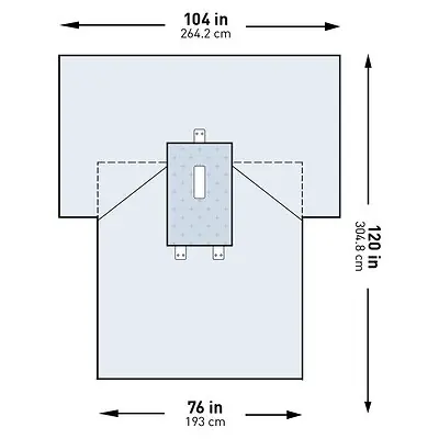 McKesson Brand - 183-I80-05170G-S McKesson Sterile Laparotomy Drape