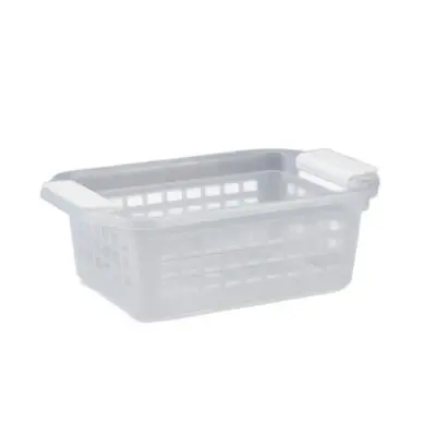 Health Care Logistics - 18324C Storage Basket Flip and Stack Semi-Clear Plastic 3 X 6 X 9-1/2 Inch