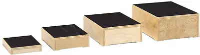 Fabrication Enterprises - 15-4220 Nested Climbing Stools 10 X 12 X 2 Inch, 12 X14 X 4 Inch, 14 X 18 X 6 Inch, 16 X 20 X 8 Inch