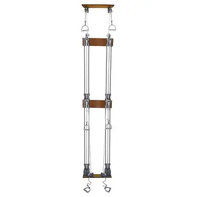 Fabrication Enterprises - 10-0662 Chest Weight Pulley System Triplex Handle (Lower, Mid, Upper), Two Towers 8 X 22 X 25 Inch