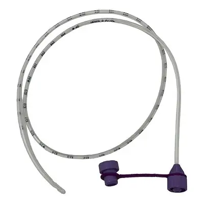 Vesco Medical - VED-86004EO Pediatric Nasogastric Feeding Tube with ENFit® Connector 4 Fr. 24 Inch Tube Polyurethane Sterile