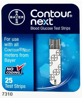 Ascensia Diabetes Care 7310 - Blood Glucose Test Strips Contour® 25 Strips per Pack For Contour® Next One Meter - 25/Box, 600/Case