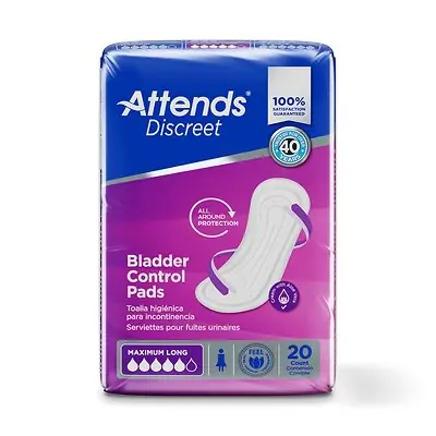 Attends Healthcare Products - ADPMAL Attends® Discreet Women's Maximum Long Bladder Control Pad