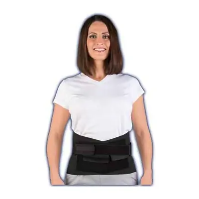 Medical Specialties - 163208 Back Brace Back-n-Black™ 3X-Large D-Ring / Hook and Loop Strap Closure 59 Inch and Up Waist Circumference 10 Inch Back Height to 6 Inch Front Height Adult