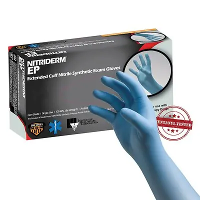 Innovative Healthcare Corp - 182300 NitriDerm® EP Nitrile Extended Cuff Length Exam Glove
