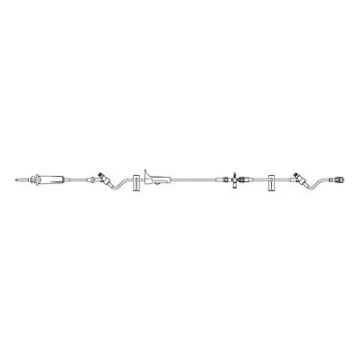 B. Braun - 352646 Primary IV Administration Set SafeDay™ Gravity 2 Ports 15 Drops / mL Drip Rate Without Filter 125 Inch Tubing Solution Without Flow Regulator