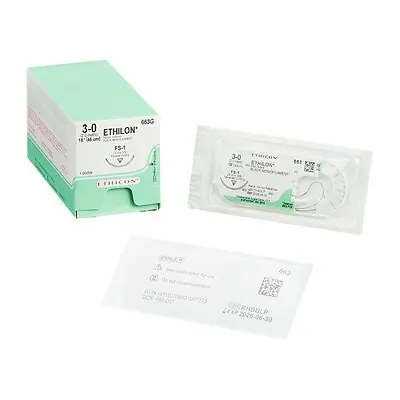 J & J Healthcare Systems - 663G Ethilon™ Suture with Reverse Cutting Needle
