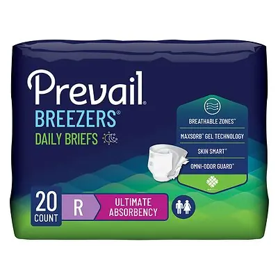 First Quality Products LLC - PVB-016/1 Prevail® Breezers® Ultimate Absorbency Incontinence Briefs