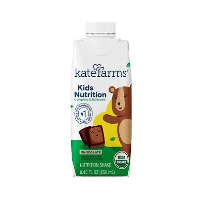 Kate Farms - 811112031222 Pediatric Oral Supplement Kate Farms Kid's Nutrition Chocolate Flavor 8.45 oz. / 250 mL Reclosable Carton Liquid Organic Pea Protein