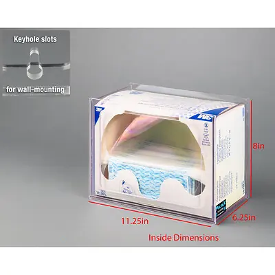 Poltex Inc - FACESHLD-W PPE Dispenser Poltex Wall Mount 1-Box of Facemask with Shields Clear 11-1/4 X 6-1/4 X 8 Inch PETG