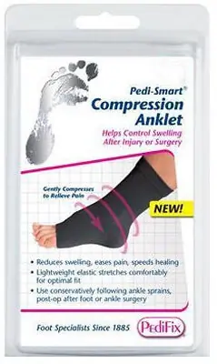Pedifix - 6021-#6 Compression Sleeve Pedi-Smart® Size 6 Black Ankle