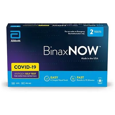 Abbott Rapid Dx North America LLC - 195160K Respiratory Test Kit BinaxNOW™ COVID-19 Antigen Self Test 2 Tests