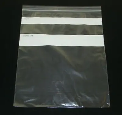 Saalfeld Redistribution GBDS0207 - Reclosable Bag 10 X 12 Inch Plastic Clear / White Block Zipper Closure - 50/Bag, 250/Case