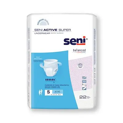TZMO USA Inc - S-SM22-AS1 Seni® Active Super Moderate to Heavy Absorbent Underwear