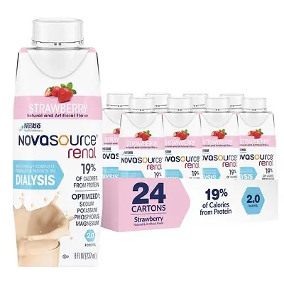 Nestle Healthcare Nutrition - 00043900369228 Novasource® Renal Strawberry Formula for Patients on Dialysis