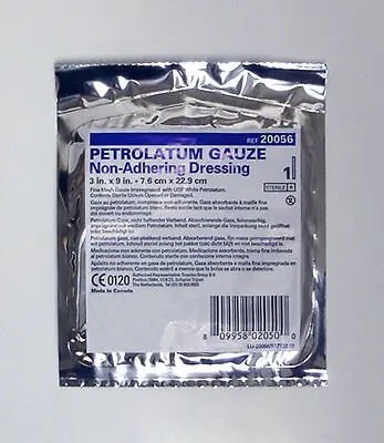 McKesson Brand 61-77030 - Petrolatum Impregnated Dressing McKesson Strip 1 X 8 Inch Sterile - 1/Each, 50/Box