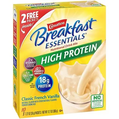 Nestle Clinical Nutritional - 00050000691586 Carnation Breakfast Essentials® High Protein Vanilla Nutritional Drink