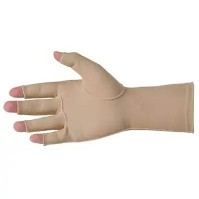 Performance Health - 081281799 Compression Glove Edema Gloves 2 Open Finger Medium Over-the-Wrist Length Left Hand