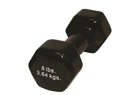 Fabrication Enterprises - 10-0557-1 Dumbbell Hexagon Heads CanDo® 8 lbs.