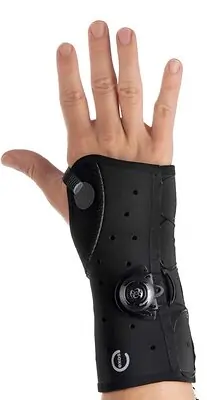 DJO - 221-42-1111 Wrist Brace with Boa® Exos® Thermoformable Polymer / Nylon Right Hand Black Small