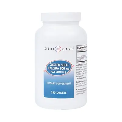 Geri-Care - 742-25-GCP Geri-Care® Oyster Shell Calcium Plus Vitamin D Joint Health Supplement