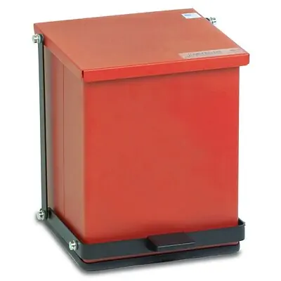 Detecto Scale - P-16R Trash Can Detecto® 16 Quart / 4 gal. Red Baked Epoxy Steel Square