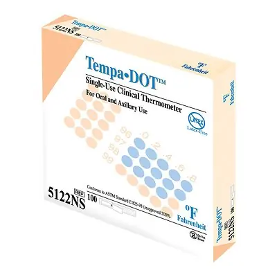 Medical Indicators - 5122NS Tempa·DOT™ Disposable Oral Thermometer