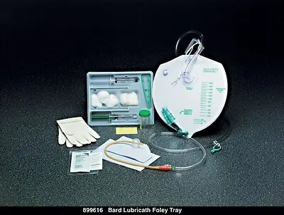 Bard 899614 - Indwelling Catheter Tray Lubricath® Foley 14 Fr. 5 cc Balloon Latex - 1/Each, 10/Case