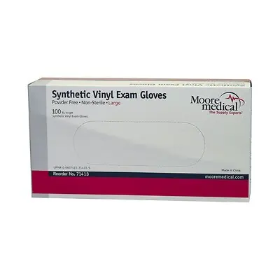 McKesson Brand 71414 - Exam Glove MooreBrand® X-Large 100 per Box NonSterile Vinyl Standard Cuff Length Smooth Clear Not Rated - 100/Box, 1000/Case